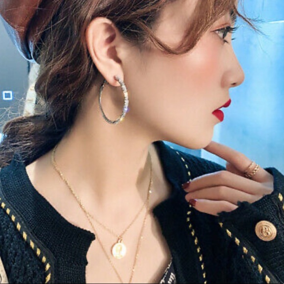 NEW Sterling Silver Beautiful Hoop Earrings - Picture 7 of 14